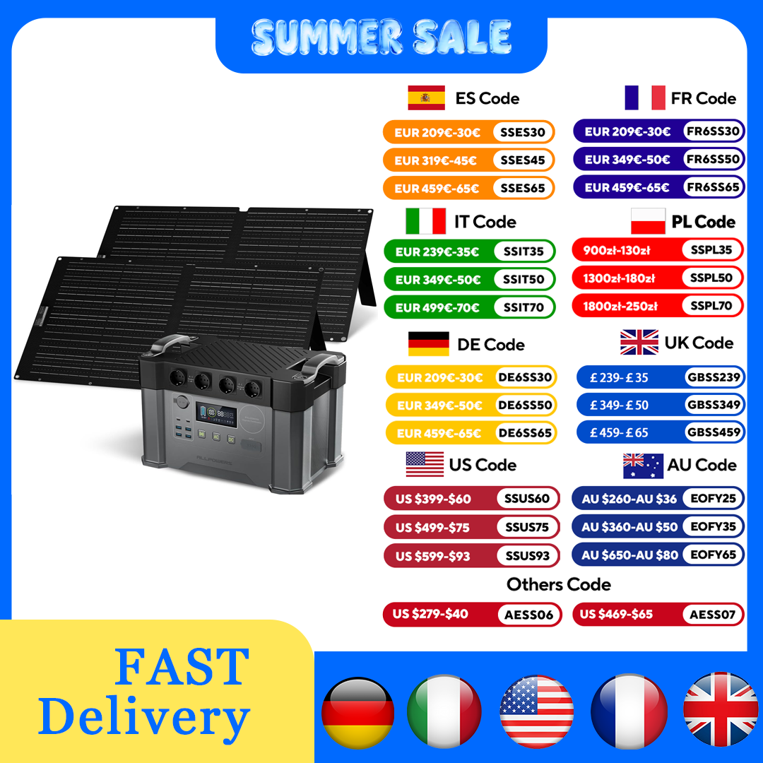 Flexible Solar Panel - ALLPOWERS S2000 Pro Outdoor Generator 2400W
