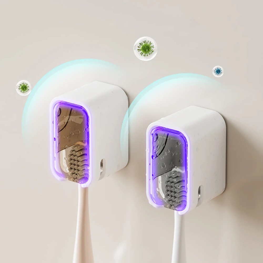 Energy Storage Rack - 2PCS Toothbrush Holder Flip-top Wall Mounted