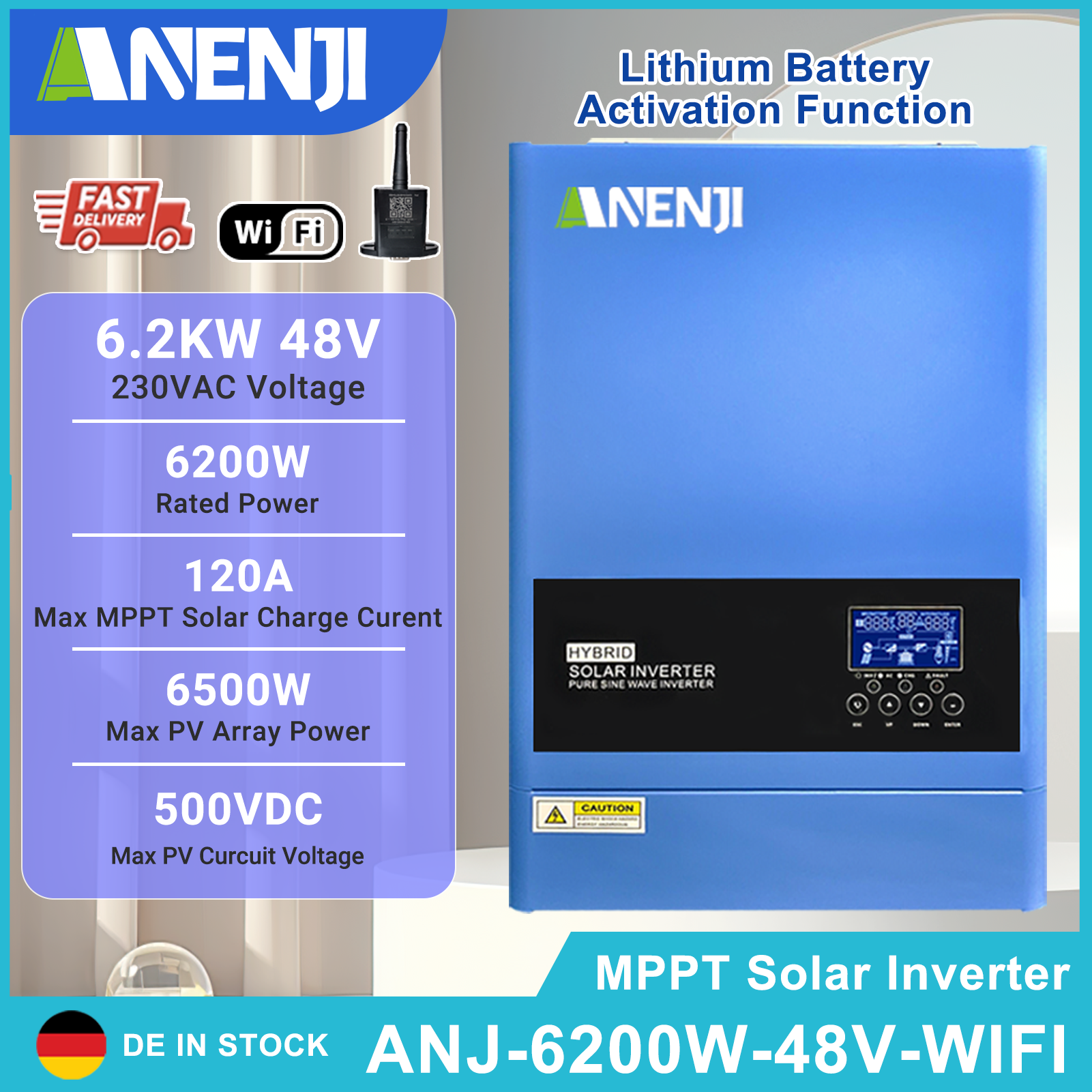 Flexible Solar Panel - 4KW 6.2KW Hybrid Solar Inverter 24V