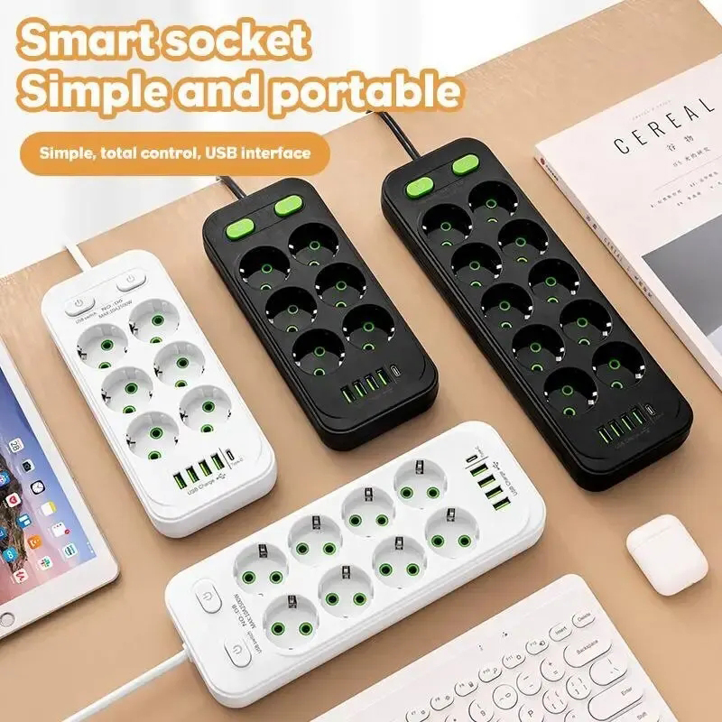 Ac Surge Protector - 2M Electrical Socket EU Plug6 AC