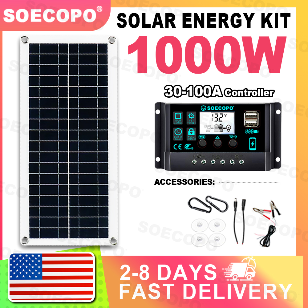 Renewable Energy Yes Please - (U.S Stock 2-8 Days)SOECOPO 1000W Solar