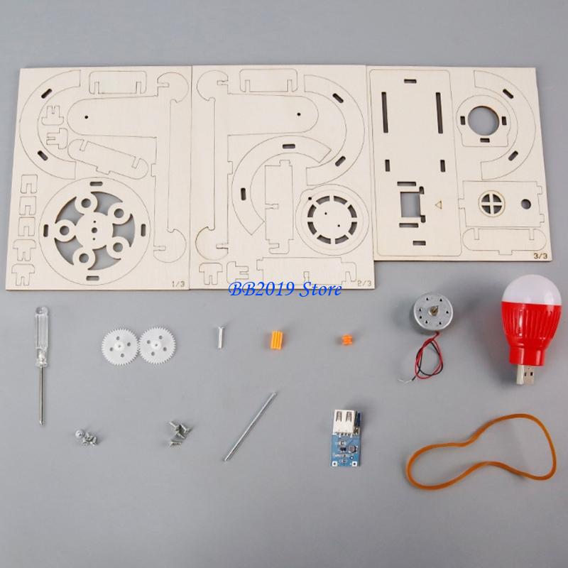 Renewable Energy Growth - Q0KB Creative Wooden Hand Crank Generator