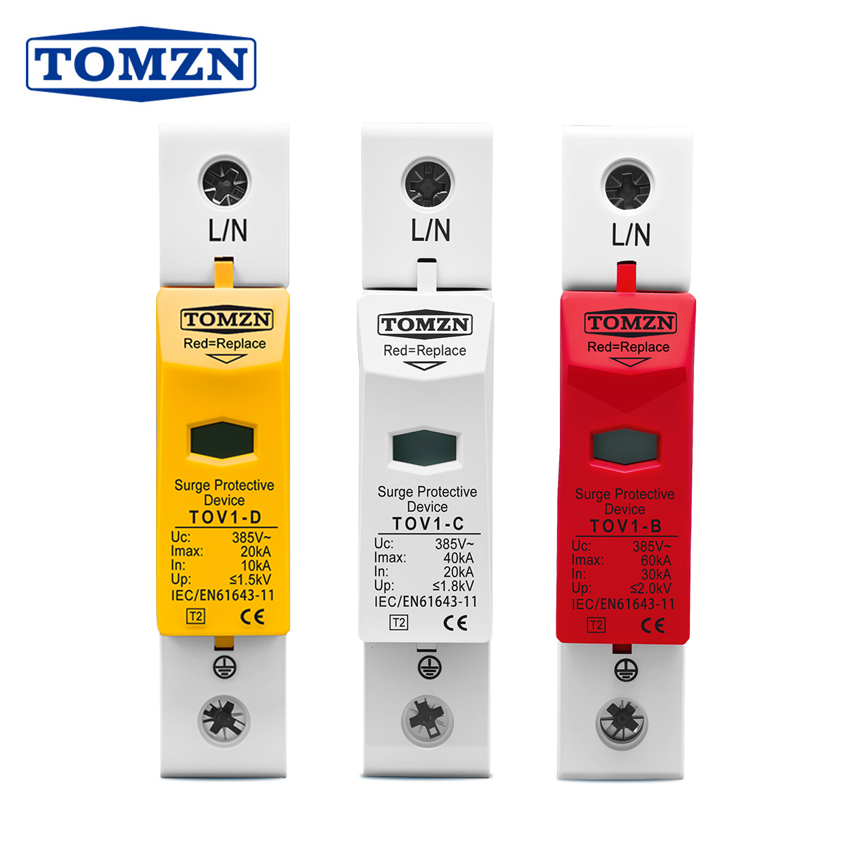 Ac Surge Protector - TOMZN AC SPD 1P 20KA 40KA