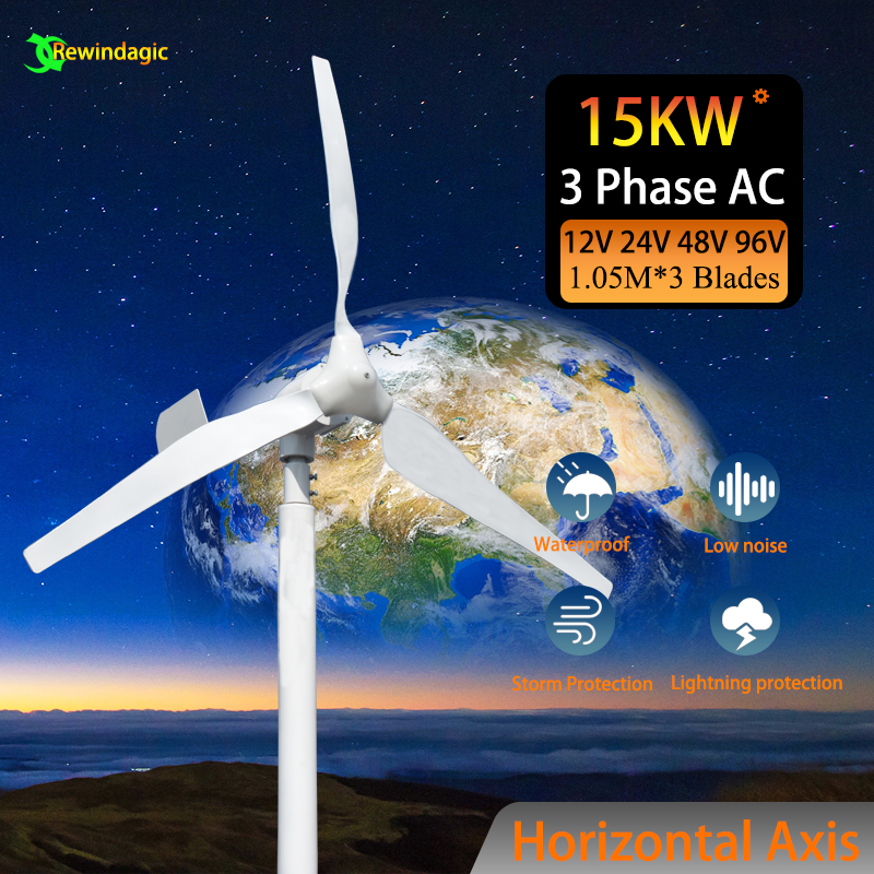 Renewable Energy Yes Please - CE Wind Turbine Generator 15000W 15KW
