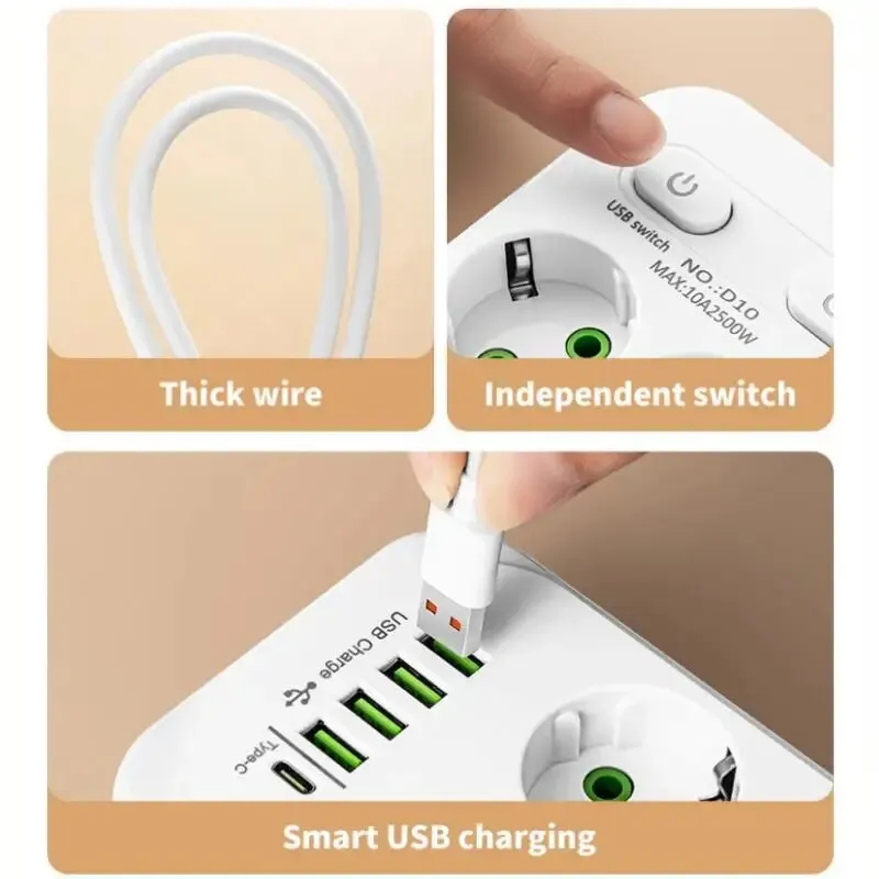 2M Electrical Socket EU Plug6  - Ac Surge Protector recensie en prijs