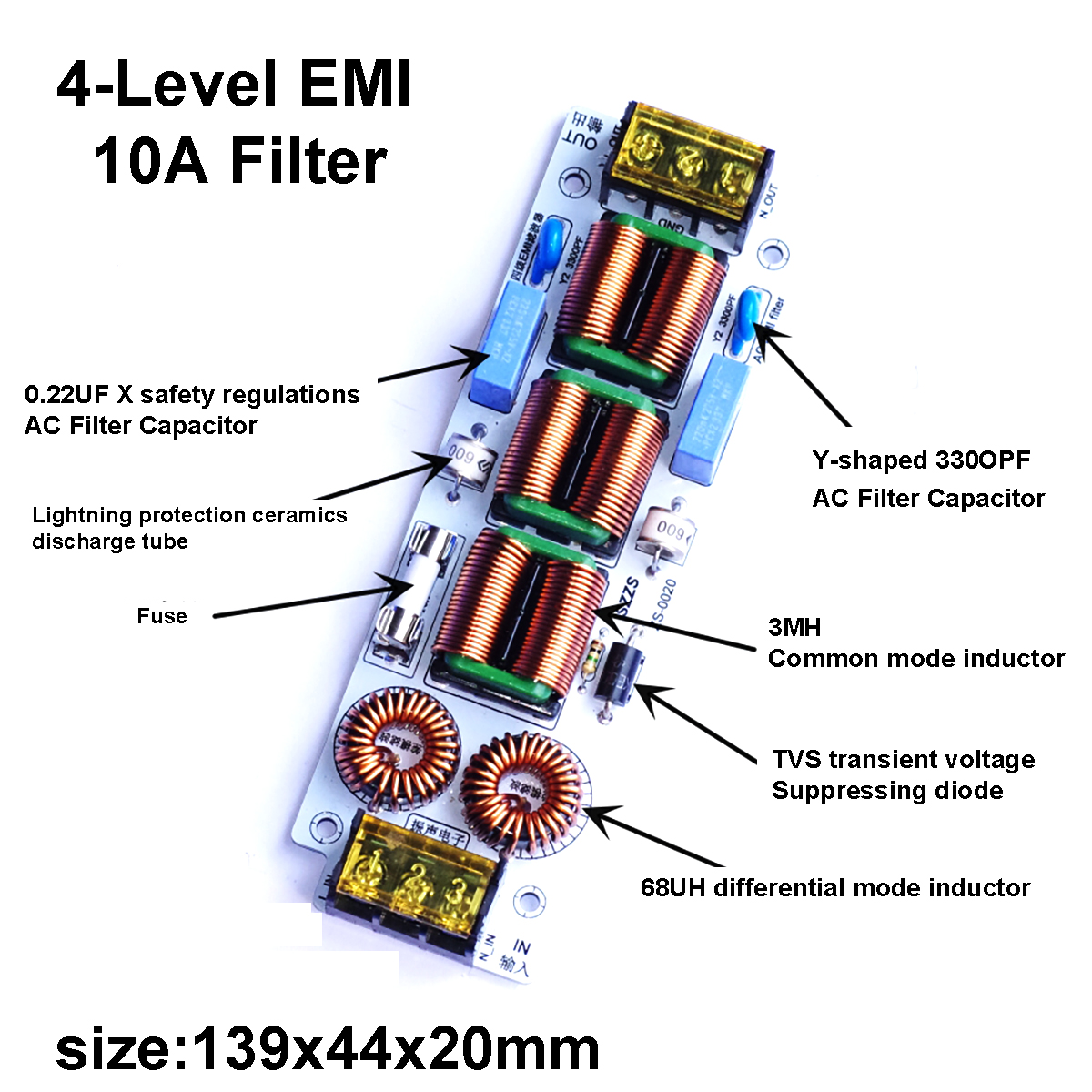 6A/10A 4-Stage EMI Filter | 11 - Ac Surge Protector recensie en prijs